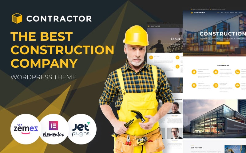 Contractor Architecture — WordPress & Elementor Construction Company Website designed by INFINITE CT