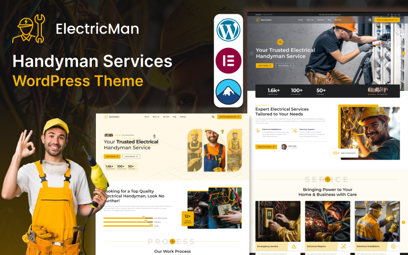 Electricman — Electrician & Handyman WordPress Services Website designed by INFINITE CT