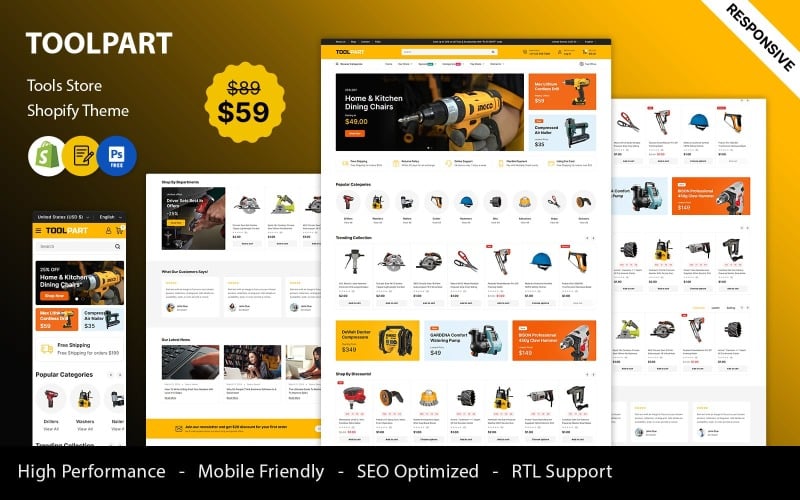 Toolpart — Tools & Equipment Shopify E-commerce Store designed by INFINITE CT