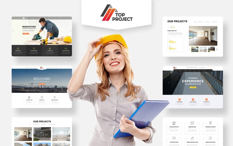 Top Project — Construction Company Multipurpose Website designed by INFINITE CT